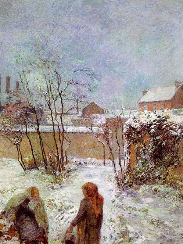 Paul Gauguin The Garden in Winter, rue Carcel Norge oil painting art